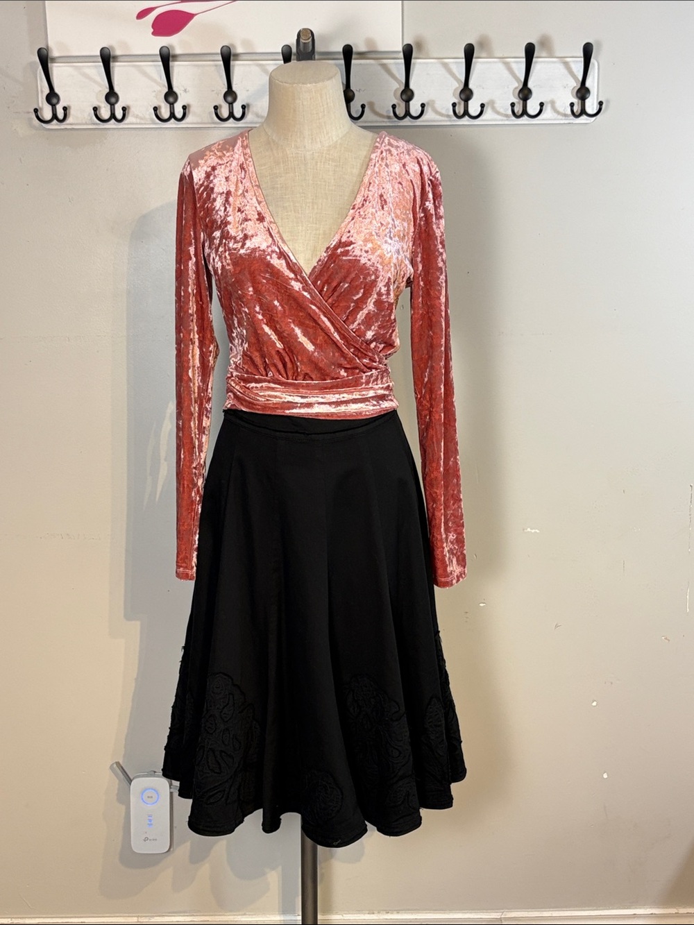 Flirty black fit and flare skirt organic cotton NWT various sizes